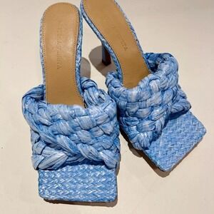 Bottega Veneta light blue slip on slides‎ RAFA woman mule size 37